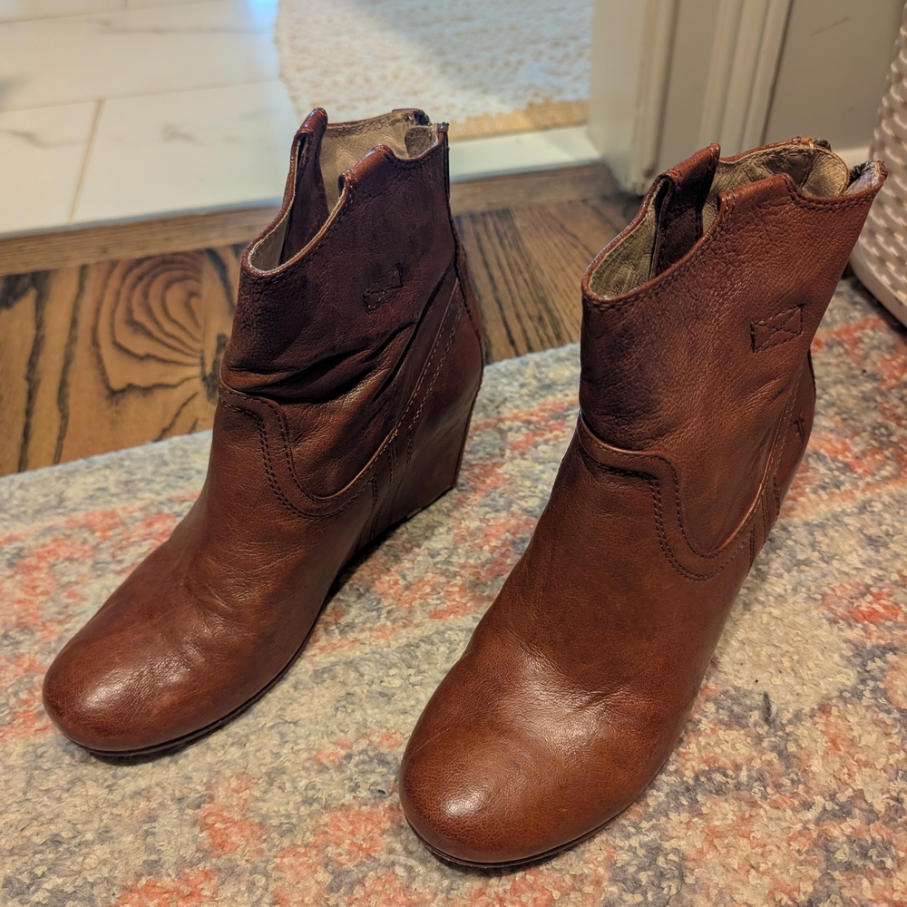 Brown Leather Ankle Boots